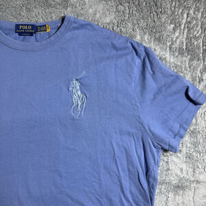 Polo Ralph Lauren Big Pony Short Sleeve Crewneck Tee Blue Size XXL Preppy